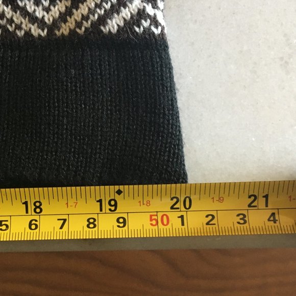 NWOT! New! Mark neutral knit long open cardigan, black, brown, fair isle, belt - Picture 10 of 12